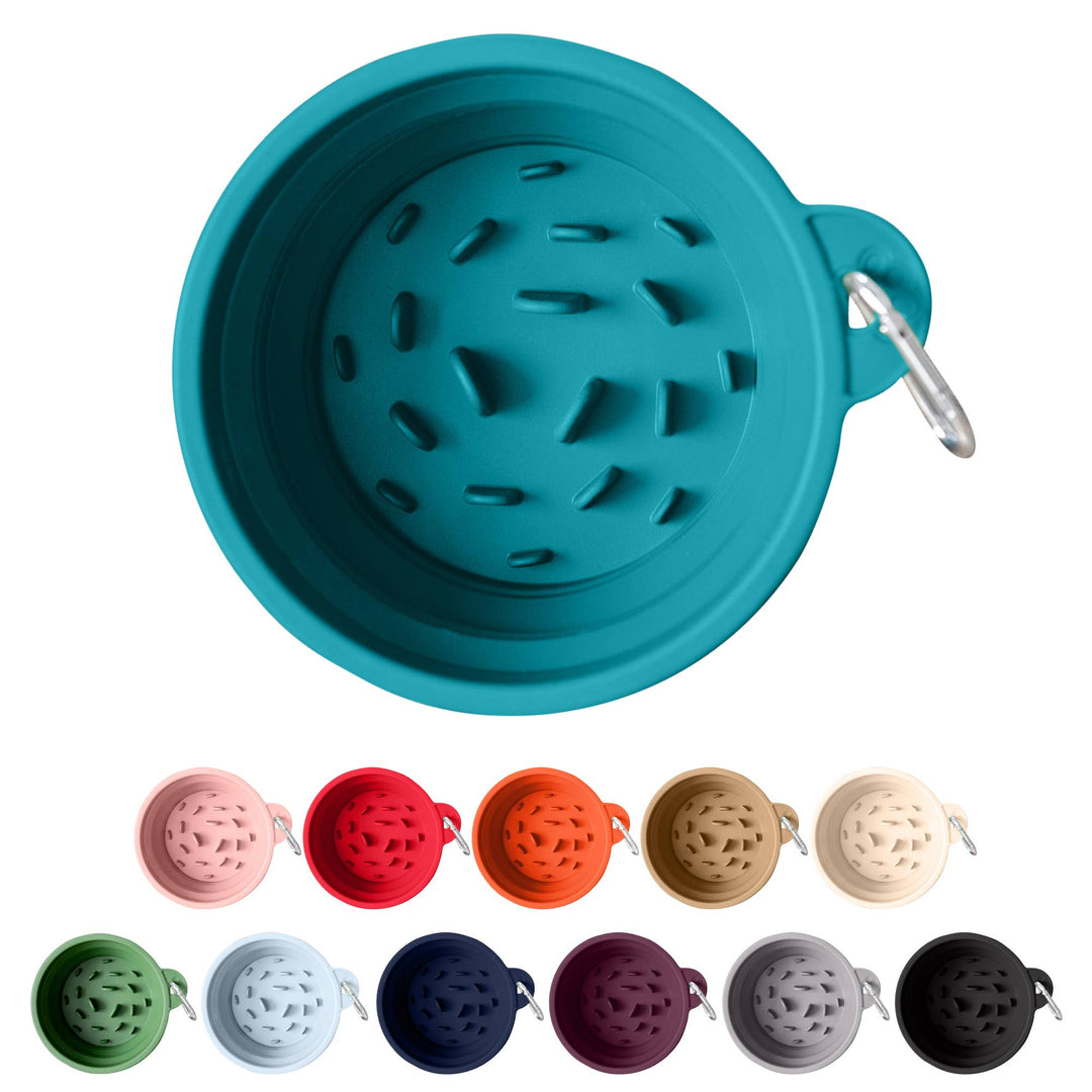 Puppington Slow Feeder/Water Travel Bowl